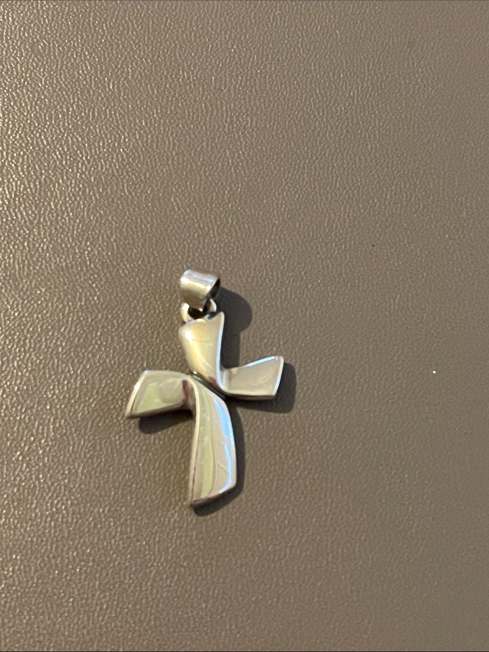 James Avery Silver Curved Cross Pendant